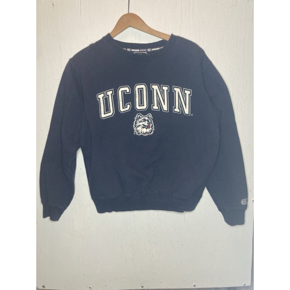 Vintage Colosseum NCAA Navy UConn stitched crewneck sweatshirt Size S